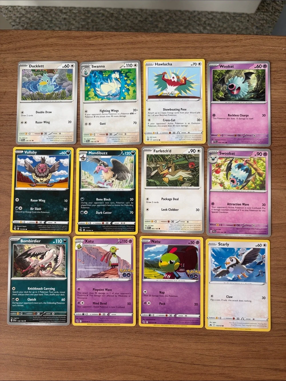 🐦 Bird Pokémon Card Lot | Swanna Mandibuzz Bombirdier Hawlucha ✨5/$25✨